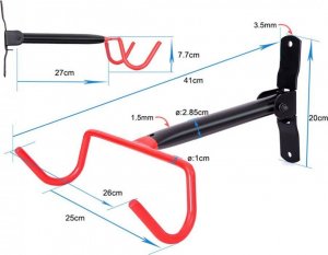 Maclean Rowerowy uchwyt ścienny, poziomy, stal, do 30kg (MC-430) 7