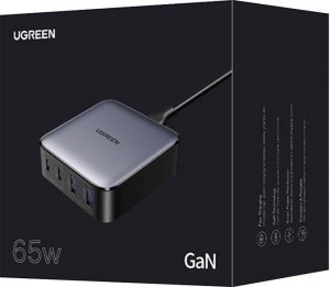 Ładowarka Ugreen Ładowarka sieciowa UGREEN CD327 Nexode, 2x USB-C, 2x USB-A, GaN, 65W (szary) 3