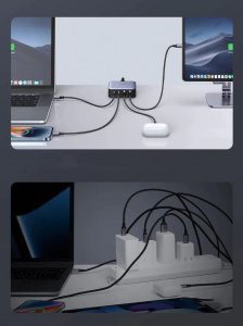 Ładowarka Ugreen Ładowarka sieciowa UGREEN CD327 Nexode, 2x USB-C, 2x USB-A, GaN, 65W (szary) 7