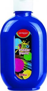 Keyroad Farba plakatowa KEYROAD, fluorescencyjna, 300ml, butelka, neonowa niebieska 1