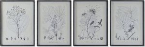 DKD Home Decor Obraz DKD Home Decor Nowoczesny Rośliny botaniczne 45 x 2,5 x 60 cm (4 Sztuk) 1