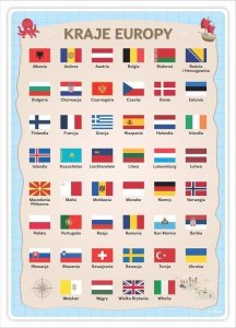 LearnHow Plakat edukacyjny - Kraje Europy A3 1