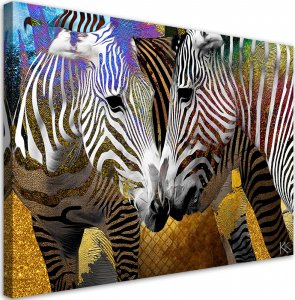 Feeby Obraz na płótnie, Abstrakcyjne zebry zwierzęta 60x40 60x40 1