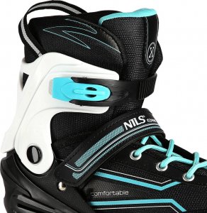 Rolki Nils Extreme NA1169A z wymienną płozą regulowane turkusowe r. 35-38 7