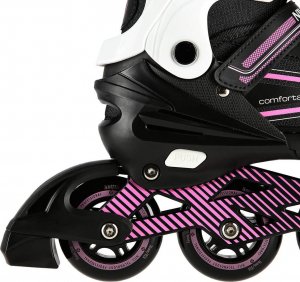 Rolki Nils Extreme NA1169A z wymienną płozą regulowane czarno-różowe r. 39-42 6