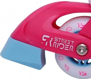 Rolki Street Rider Łyżworolki z regulacją rozmiaru, różowe, 27-30 4