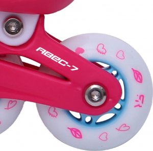 Rolki Street Rider Łyżworolki z regulacją rozmiaru, różowe, 27-30 5