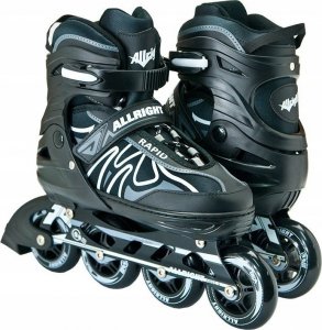 Rolki Allright Rapid rekreacyjne regulowane czarne r. 35-38 2
