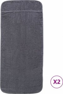 vidaXL Ręczniki plażowe, 2 szt., antracytowe, 60x135 cm, 400 g/m 2