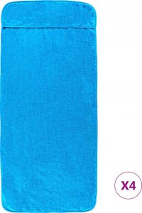 vidaXL Ręczniki plażowe, 4 szt., turkusowe, 60x135 cm, 400 g/m 2