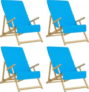 vidaXL Ręczniki plażowe, 4 szt., turkusowe, 60x135 cm, 400 g/m 3