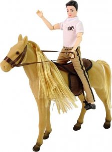 LeanToys Lalka z Jasnobrązowym Koniem Figurki Akcesoria 4