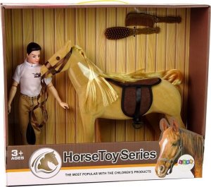 LeanToys Lalka z Jasnobrązowym Koniem Figurki Akcesoria 8