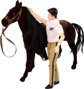 LeanToys Lalka z Brązowym Koniem Figurki Akcesoria 3