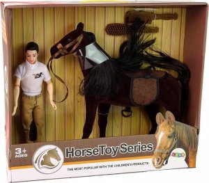 LeanToys Lalka z Brązowym Koniem Figurki Akcesoria 6
