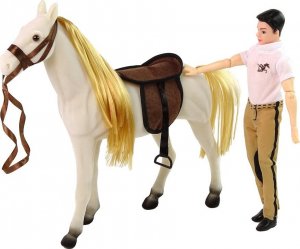 LeanToys Lalka z Białym Koniem Figurki Akcesoria 4