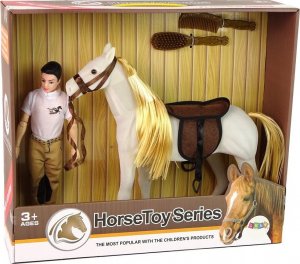 LeanToys Lalka z Białym Koniem Figurki Akcesoria 7