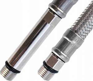 Wężyk przyłączeniowy Tucai Wężyk do wody nierdzewny TAQ-GRIF H3/8-M10x1 końcówka długa L=80 cm [10/100] 6