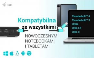 Stacja/replikator I-TEC USB / USB-C / Thunderbolt 3 (CADUA4KDOCKPDL2) 5