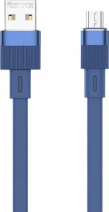 Kabel USB Remax USB-A - microUSB 1 m Niebieski (RC-C001 A-M blue) 1