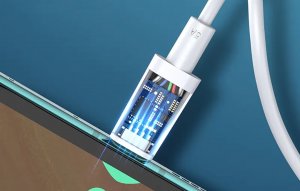 Kabel USB Remax USB-A - USB-C 1 m Biały (RC-175a) 2