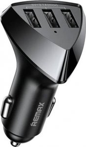 Ładowarka Remax Ładowarka samochodowa 3x USB, REMAX RCC322, 3.1A (czarna) 1