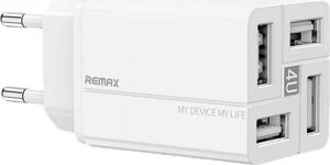 Ładowarka Remax Ładowarka sieciowa Remax, RP-U43, 4x USB, 3.4A (biała) 1