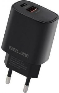 Ładowarka Beline Ładowarka sieciowa 30W GaN USB-C + USB-A, czarna 3