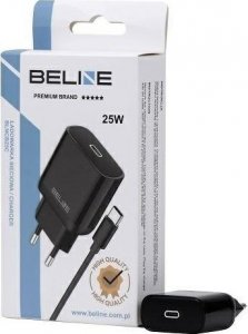 Ładowarka Beline Ładowarka sieciowa 25W GaN USB-C + kabel USB-C, czarna 1