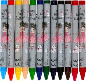 Starpak Kredki świecowe woskowe 12 szt balerina 3