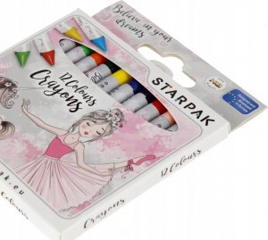 Starpak Kredki świecowe woskowe 12 szt balerina 4