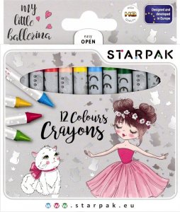 Starpak Kredki świecowe woskowe 12 szt balerina 5