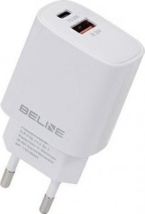 Ładowarka Beline Ładowarka sieciowa 30W GaN USB-C + USB-A, biała 3