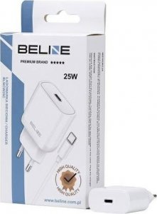 Ładowarka Beline Ładowarka sieciowa 25W GaN USB-C + kabel USB-C, biała 1