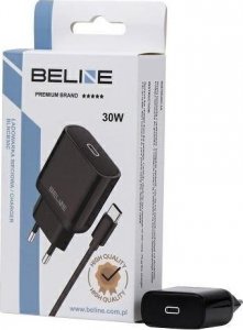 Ładowarka Beline Ładowarka sieciowa 30W GaN USB-C + kabel USB-C, czarna 1
