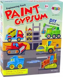 LeanToys Zestaw DIY Odlewy Gipsowe Pojazdy Budowlane 4