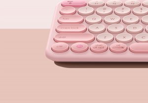 Klawiatura Baseus Baseus K01A bezprzewodowa klawiatura różowa 3