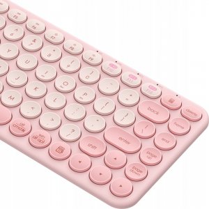 Klawiatura Baseus Baseus K01A bezprzewodowa klawiatura różowa 8