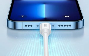 Kabel USB AOHI USB-C - Lightning Biały (AOC-L003) 3