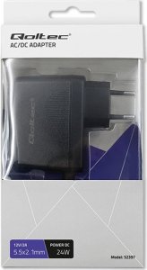 Qoltec Zasilacz wtyczkowy 24W | 12V | 2A | 5.5*2.1 9