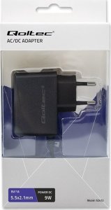 Qoltec Zasilacz wtyczkowy 9W | 9V | 1A | 5.5*2.1 6