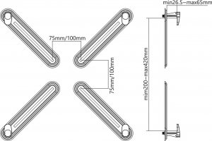 Maclean Adapter do ekranow bez otworow VESA MC-899 7