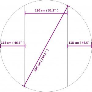 vidaXL vidaXL Mata pod basen, jasnoszara, 366 cm, geowłóknina poliestrowa 7