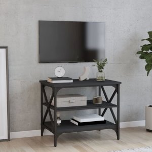 vidaXL vidaXL Szafka pod TV, czarna, 60x40x50 cm, materiał drewnopochodny 1