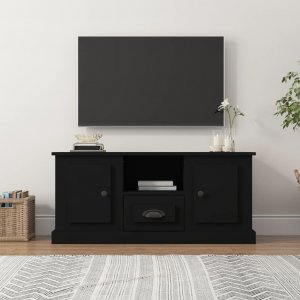 vidaXL vidaXL Szafka pod TV, czarna, 100x35,5x45 cm, materiał drewnopochodny 1