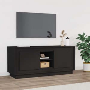 vidaXL vidaXL Szafka pod TV, czarna, 102x35x45 cm, materiał drewnopochodny 1