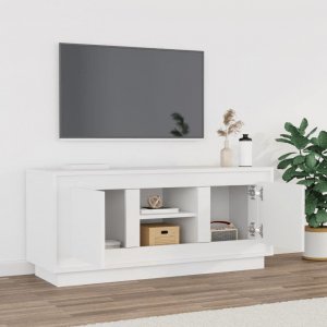 vidaXL vidaXL Szafka pod TV, biała, 102x35x45 cm, materiał drewnopochodny 3