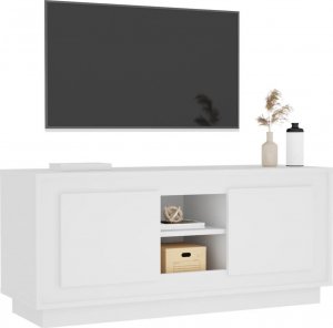 vidaXL vidaXL Szafka pod TV, biała, 102x35x45 cm, materiał drewnopochodny 4