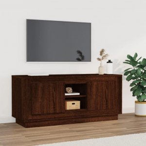 vidaXL vidaXL Szafka pod TV, brązowy dąb 102x35x45 cm materiał drewnopochodny 1