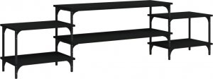vidaXL Szafka pod TV, czarna, 197x35x52 cm 2
